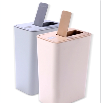 按扣式长方垃圾桶垃圾桶带盖家用卫生间废纸桶客厅创意厕所有盖按压式拉圾筒